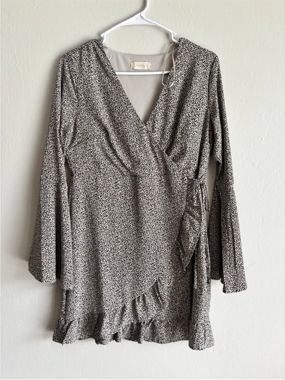 Altar’d State Size Medium Dress Leopard Print Long Sleeves